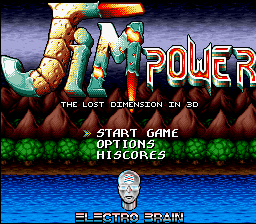 Jim Power - The Lost Dimension in 3D (USA) Title Screen